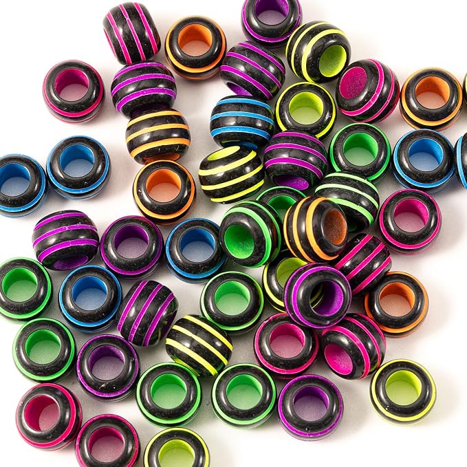1000Pcs Acrylic Kandi Pony Beads Bulk by Gxueshan