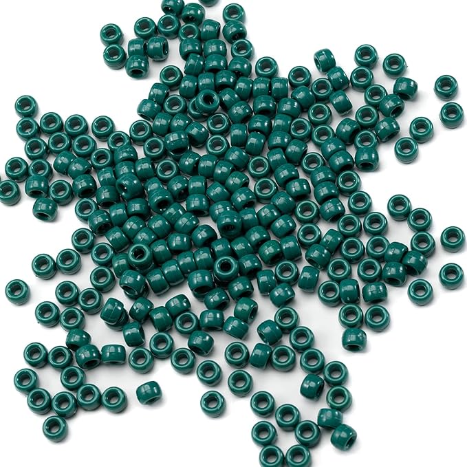 1000 Pcs Acrylic Pony Beads 6x9mm Bulk by Gxueshan