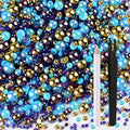 ASTARON 50g Mix Flatback Rhinestones Half Pearls by ASTARON