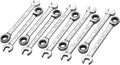 Jetech Ratcheting Combination Wrench, Industrial Grade Gear Spanner with 12-Point 72-Tooth Ratchet, Forged and Heat-Treated Cr-V Steel, Metric (10PCS 14 mm)