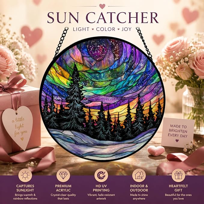 Northern Lights Starry Acrylic Suncatchers - Image 2