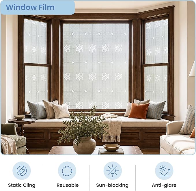ADD.HERES Window Privacy Film, Stained Glass Decorative Static Cling, Removable - Image 5