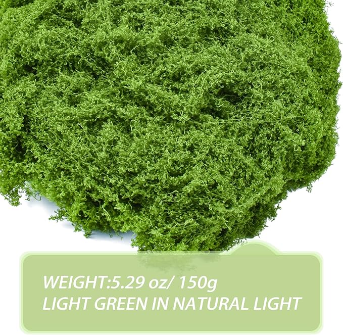 Fake Green Moss for Crafts 5.3 Oz Decorative Artificial Moss for Crafts - Image 5
