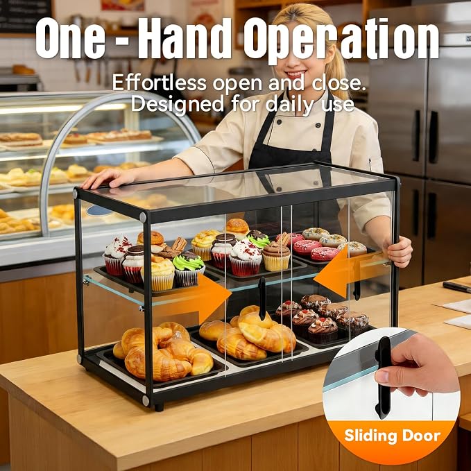 Malphi 29in. Tiered Pastry Bakery Display Case - Image 5