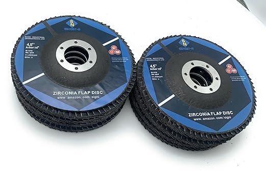 SIGNI Premium Zirconia Flap Discs for Grinding Metal Steel 10-Pack (4.5 inch T27 60#)