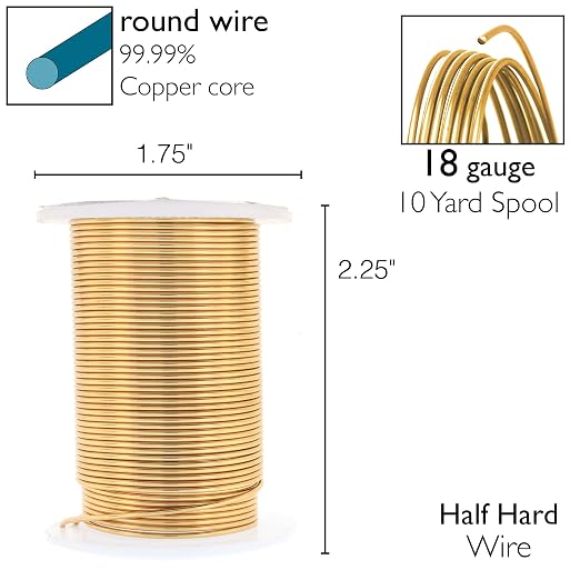 The Beadsmith Wire Elements 18-Gauge Lacquered Tarnish-Resistant Copper Wire - Image 4