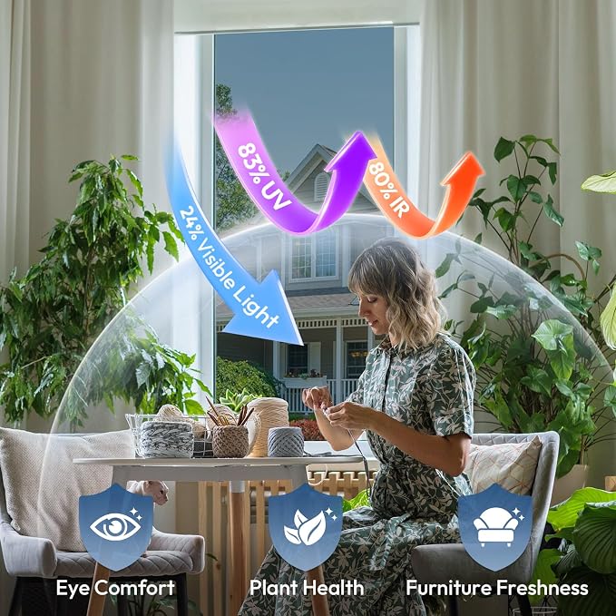 rabbitgoo One Way Privacy Window Film Window Tint - Image 6