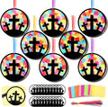 Eersida 32 Sets VBS Cross Suncatcher Craft Kit Christian Religious DIY Stained by Eersida