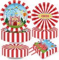 200pcs Circus Party Plates Napkins Forks Carnival Themed Party Tableware Set by Naozinebi