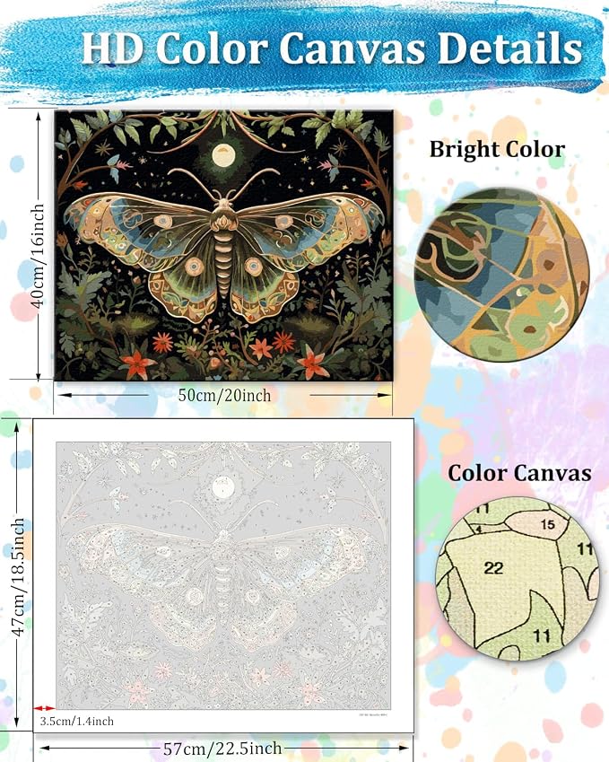 TOCARE Butterfly Paint by Numbers Kit - Image 2