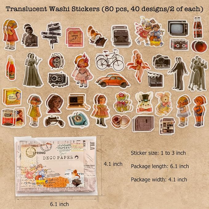 Knaid Vintage Scrapbook Supplies Pack - Image 4