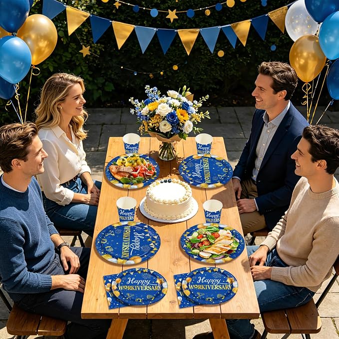 168Pcs Work Anniversary Party Supplies - Image 4