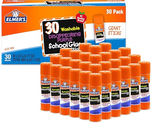 Elmer's Disappearing Purple School Glue Sticks Washable 22 Grams by Unknown