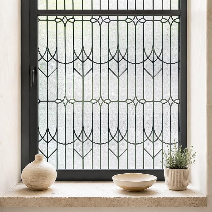 3D Stained Glass Window Film, Decorative Window Privacy Film by ADDHERES