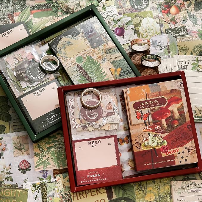 emmoolife Scrapbooking Supplies Kit, Vintage Mushroom Aesthetic Scrapbook Kit - Image 9