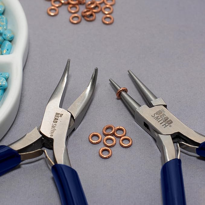 The Beadsmith Bent Chain-Nose Pliers for Crafting and Repair, Jewelry Making Supplies