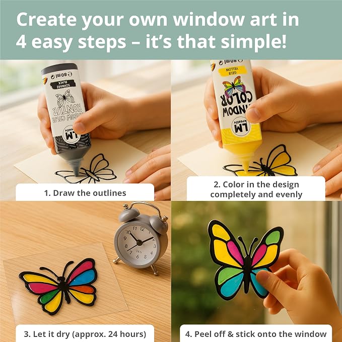 Window Paint Set 4 Seasons – Stained Glass Paint Kit - Image 5