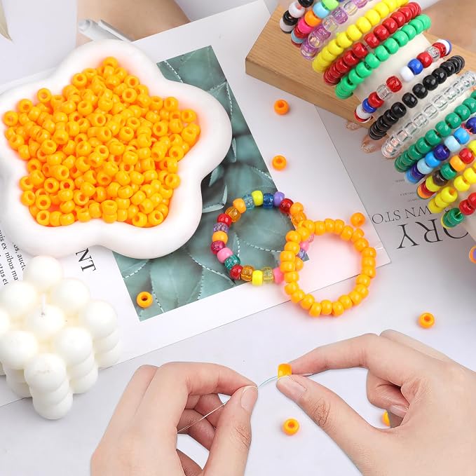 Plastic Pony Beads, for Bracelet, Hair Braiding, Friendship Bracelets, Jewelry - Image 4