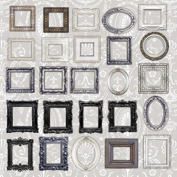 100 Pcs Vintage Frame Stickers for Scrapbooking - Image 2