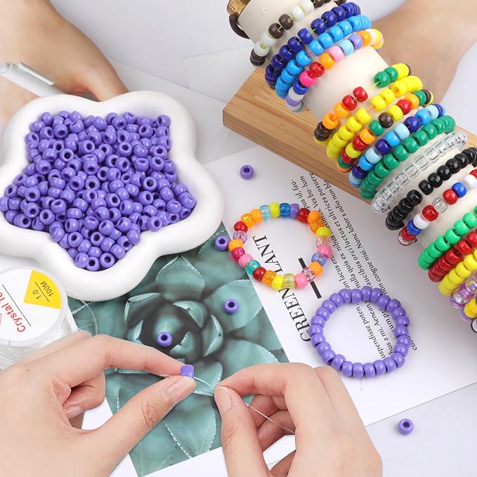 Plastic Pony Beads, for Bracelet, Hair Braiding, Friendship Bracelets, Jewelry - Image 4