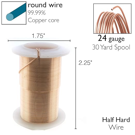 The Beadsmith Wire Elements 24-Gauge Lacquered Tarnish-Resistant Copper Wire - Image 4