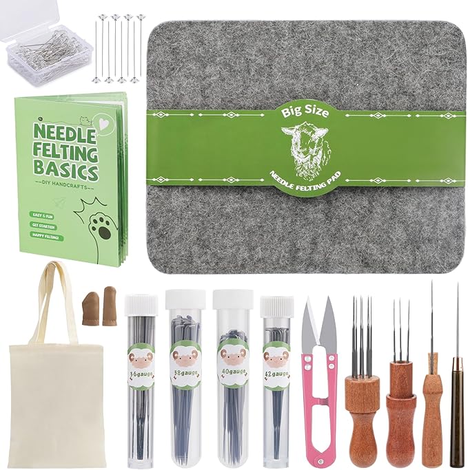 IMZAY Needles Felting Tools, Large Needle Felting Mat, Felting Supplies by Imzay