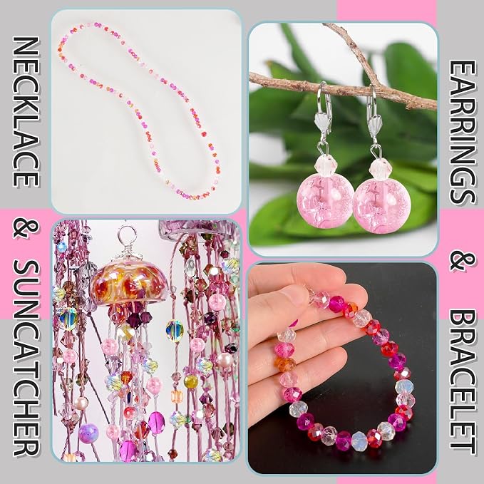 636pcs Glass Beads for Jewelry Making - Image 8