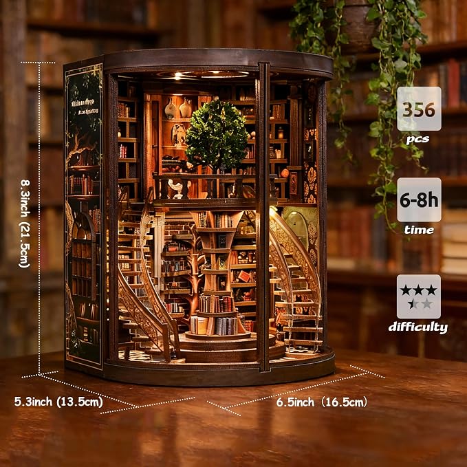 DIY Book Nook Kit with LED Lights | 3D Puzzles - Image 4