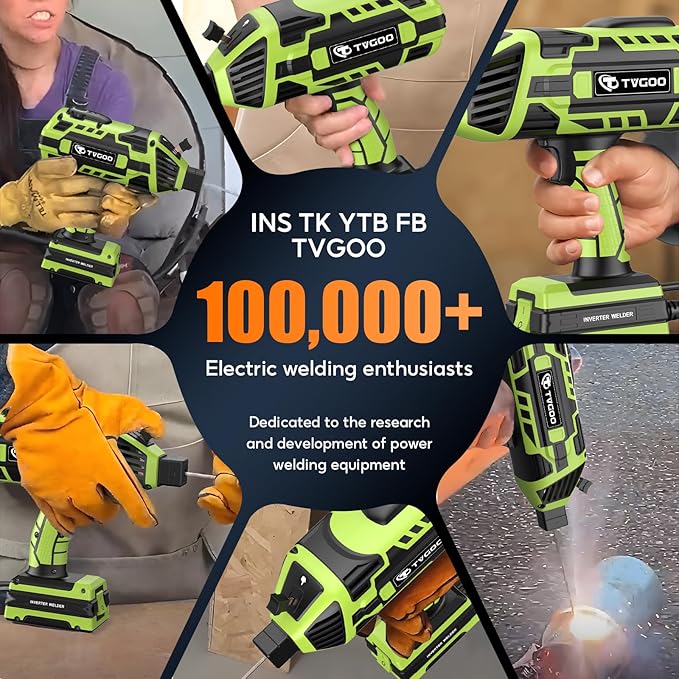Portable Handheld Welding Machine - 110V IGBT Inverter Handheld Welder, 20-120A Portable ARC Welder with 5 Variable Current Adjustments,Hot Start & Anti-Stick for 3/32"-1/8" Welding Rods(Green)