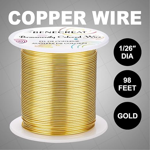 BENECREAT 18 Gauge 32 Yards Gold Jewelry Wire - Image 5