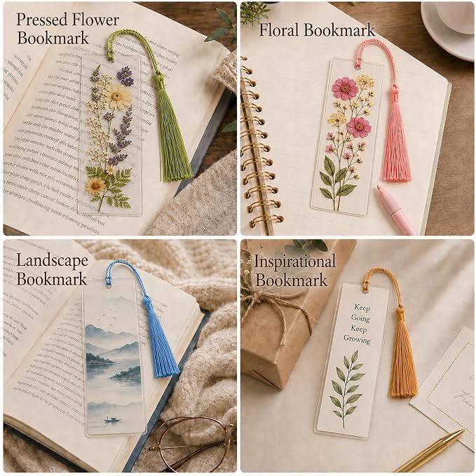 DSYIL 201 Pcs DIY Bookmark Making Kit, Blank Laminated Bookmarks to Decorate - Image 5