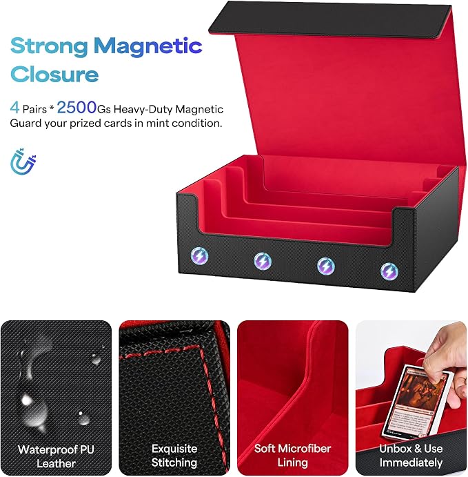 UAONO Trading Card Storage Box, Holds 1800 Sleeved Cards - Image 5