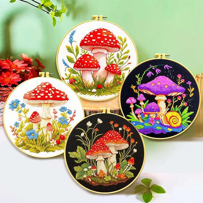Zhenqing 4 Mushroom Cross Stitch Kit - Image 2
