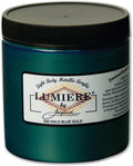 Jacquard Lumiere 8oz Fabric Paint Halo Blue Gold by Jacquard