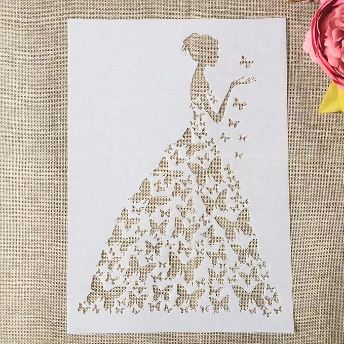 TIAMECH 6 Pcs A4 Reusable Girls Stencils - Image 5