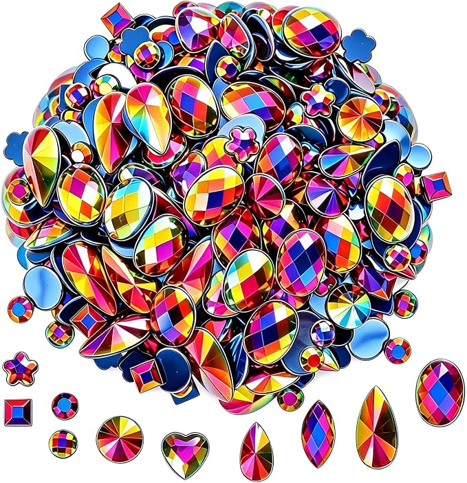 1000 Pcs Crystal AB Colorful Jewels Gems by KDCQAH