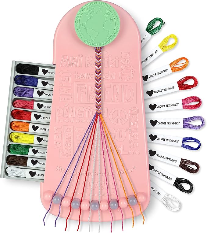 Choose Friendship Bracelet Making Kit – 20 Pre-Cut Threads, Portable Loom by ChooseFriendship