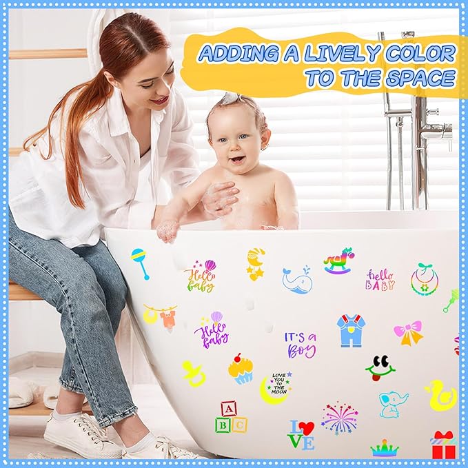 Augshy 56 Pieces Baby Shower Stencils - Image 5