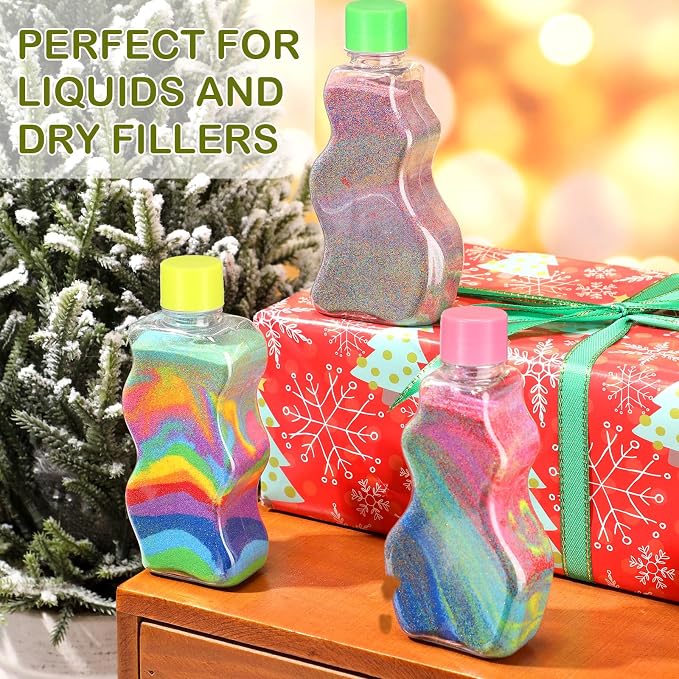 Mumufy 60 Pcs Plastic Sand Art Bottles - Image 3
