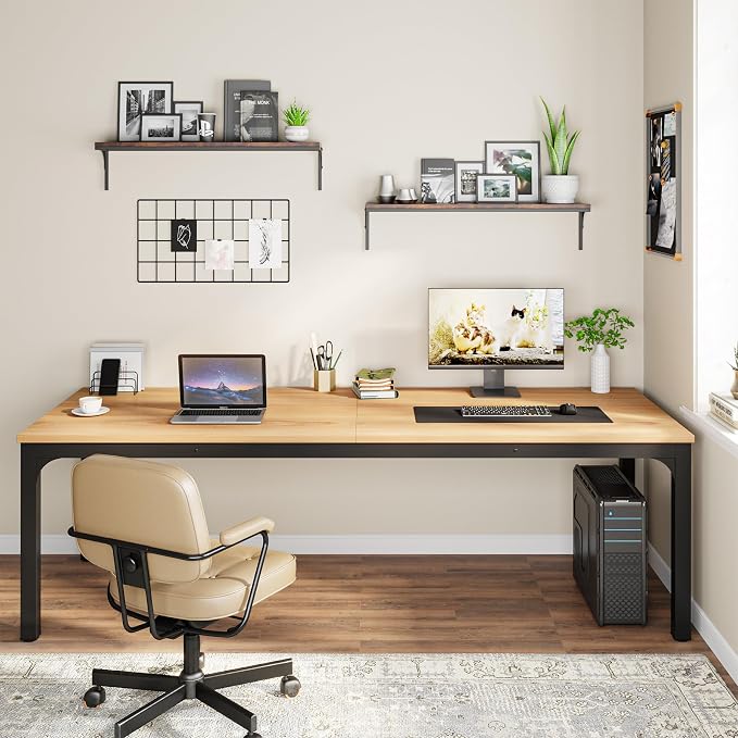 Tribesigns 78.7 Inches Extra Long Computer Desk 2 Person Desk, Double Long Desk - Image 4