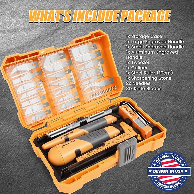 MulWark 41-Piece Precision Hobby Knife Set - Image 4
