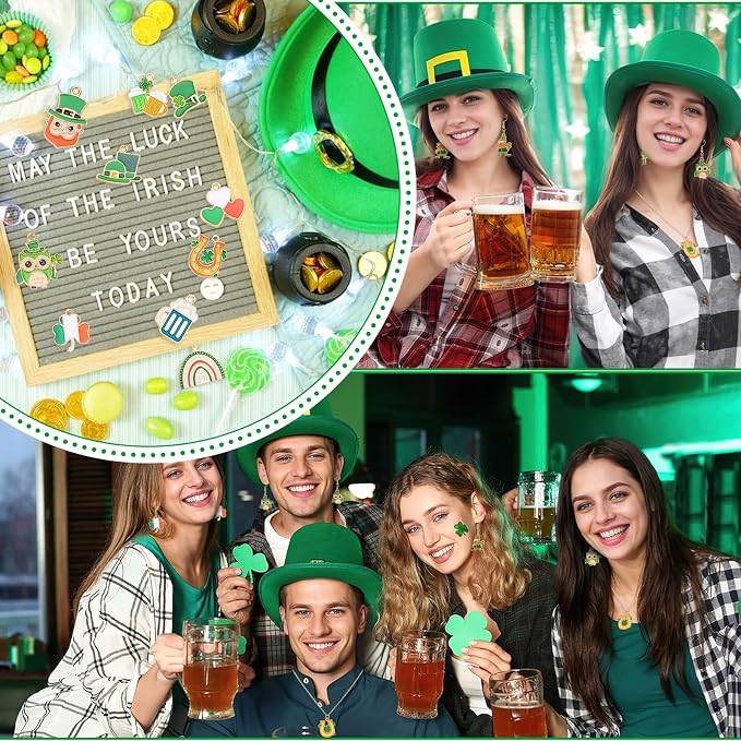MARFOREVER 120 Pcs St. Patrick's Day Shamrock Charms - Image 7