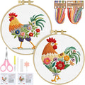 ERKOON Embroidery Kit for Beginners Adult, 2 Set Cross Stitch Set Include by ERKOON