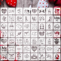Augshy 56 Pack Valentine's Day Stencils, Reusable Craft Templates, 3 Inch | by Augshy