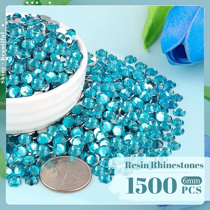 1500PCS 6mm Resin Rhinestones Bulk - Image 2