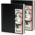 Joibabe Sketch Book 9" x 11"，2 Pack 80-Sheets，Double-Sided Hardbound Sketchbook by Joibabe