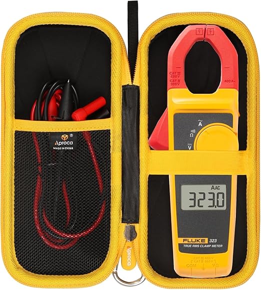 Aproca Portabel Hard Storage Case, for Fluke 323/324 / 325/302+ Clamp Meter and Accessories