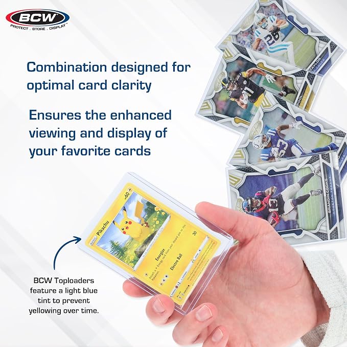 BCW Card Sleeves and Toploaders Combo Pack | 100 Toploaders & 100 Penny Sleeves - Image 4