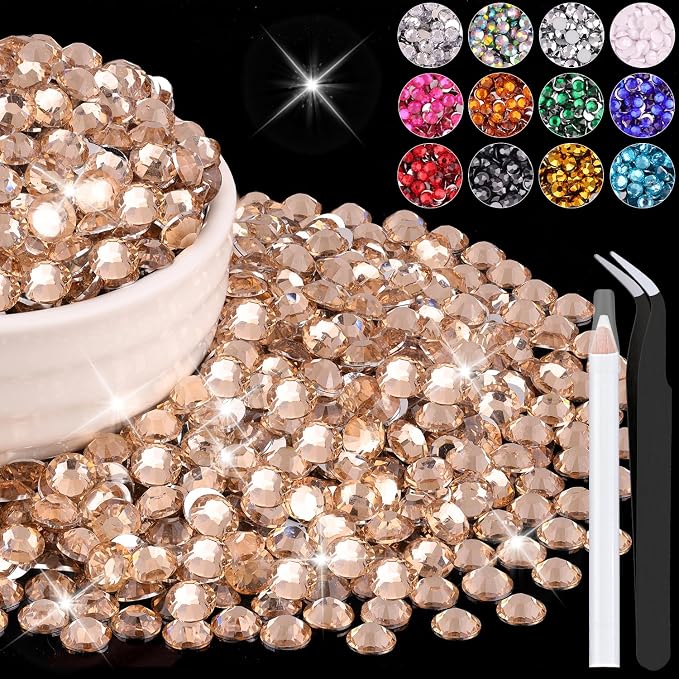 1500PCS 6mm Resin Rhinestones Bulk by BELLEBOOST