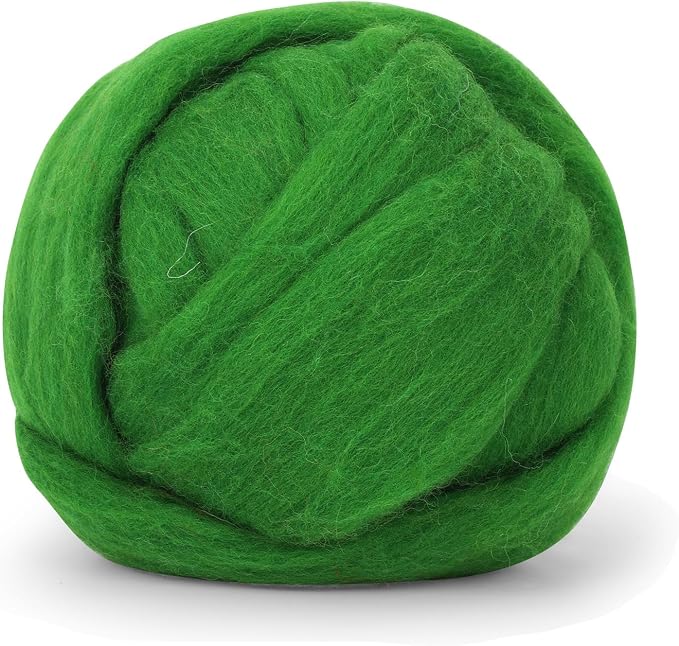 3.53oz Wool Roving, Wool Felting Supplies, Pure Wools, Chunky Yarn, Spinning by Jupean